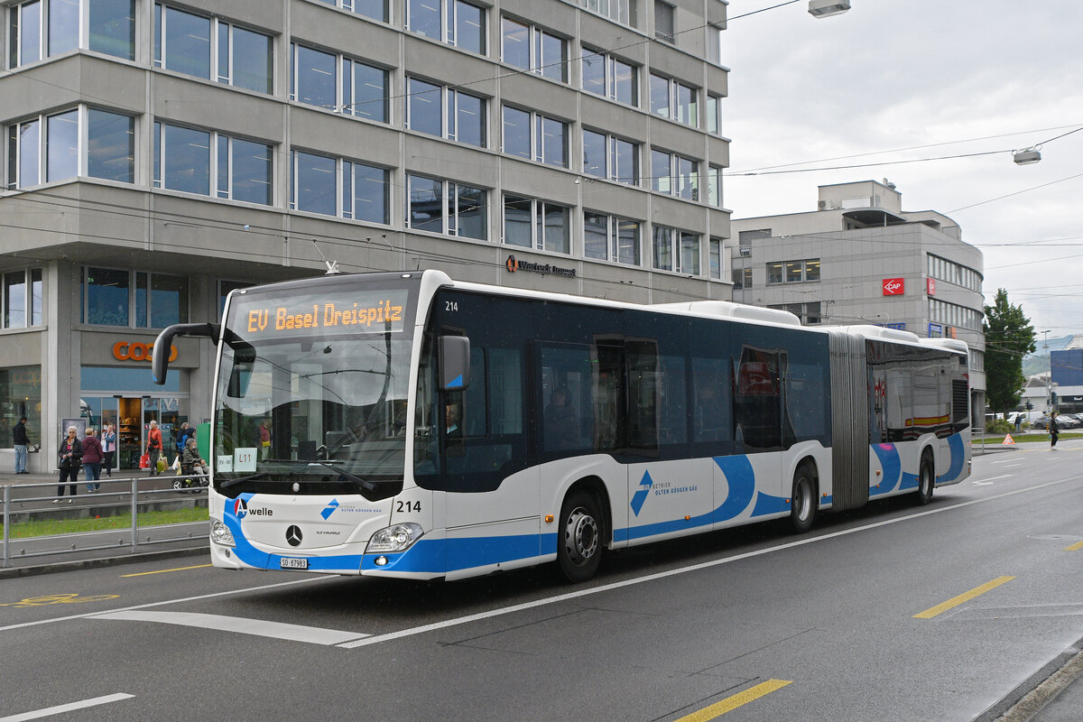 Mercedes Citaro 214 von Busbetrieb Olten G�sgen, auf der Tramersatzlinie 11, f�hrt am 18.05.2026 zur Endstation beim Dreispitz. Die Sperrung dauert bis 12. Dezember 2026. Aufnahme Basel.