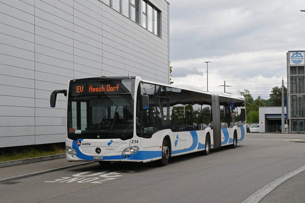 Mercedes Citaro 214 von Busbetrieb Olten G�sgen, auf der Tramersatzlinie 11, f�hrt am 20.05.2026 durch die Florenzstrasse. Aufnahme Basel.