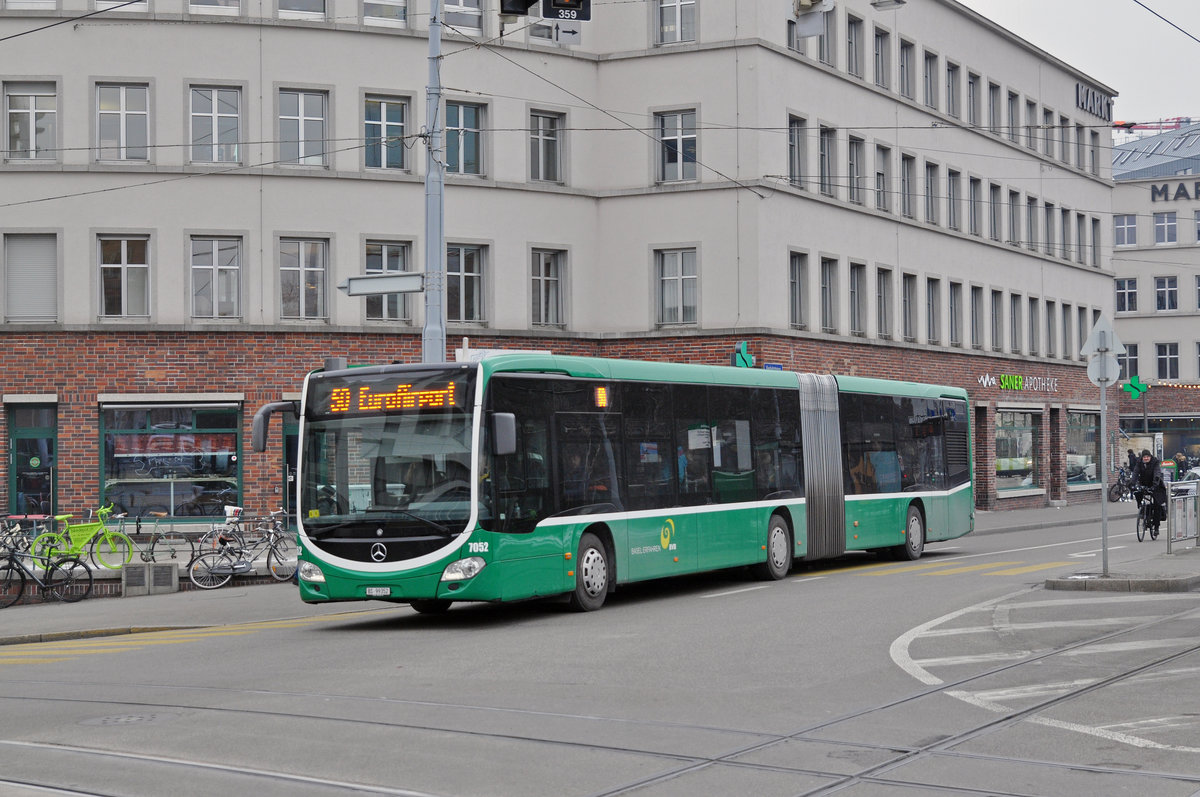Mercedes Citaro 5052, auf der Linie 50, fährt Richtung Haltestelle Brausebad. Die Aufnahme stammt vom 01.03.2018. 