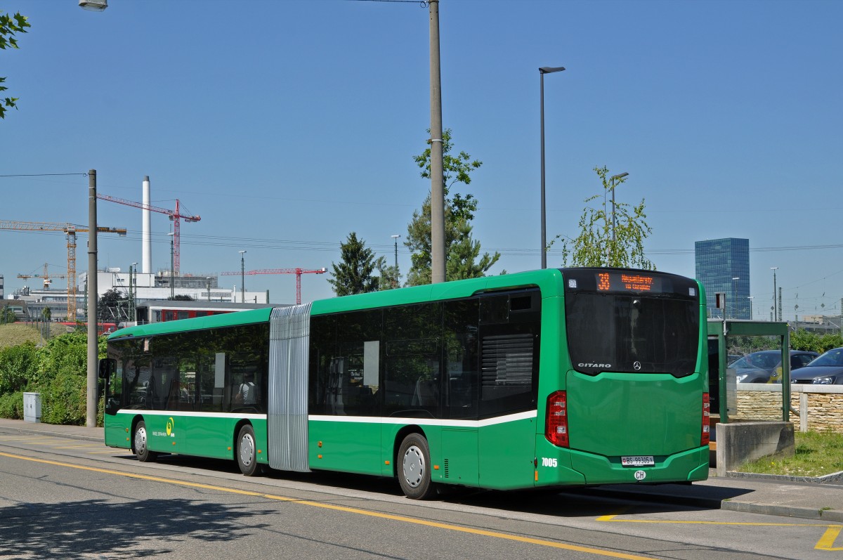 Mercedes Citaro 7005 auf der Linie 38 bedient die Haltestelle Rankstrasse. Die Aufnahme stammt vom 30.06.2015.