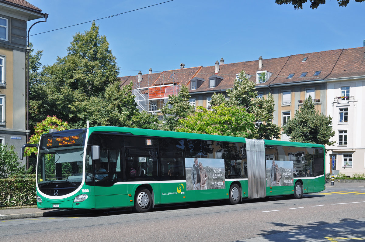 Mercedes Citaro 7005, auf der Linie 34, bedient die Haltestelle Peter Rot Strasse. Die Aufnahme stammt vom 02.09.2016.