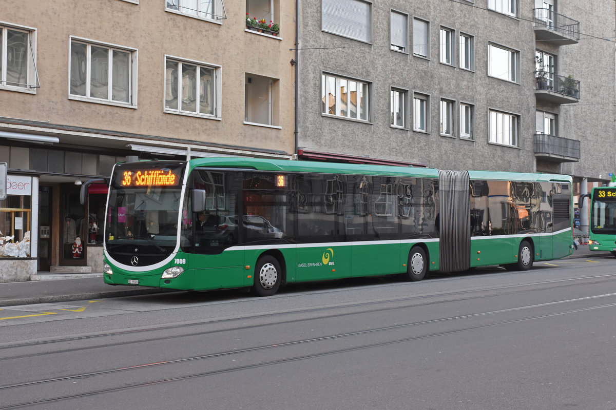 Mercedes Citaro 7009, auf der Linie 36, bedient die Haltestelle Universitätsspital. Fie Aufnahme stammt vom 31.12.2019.
