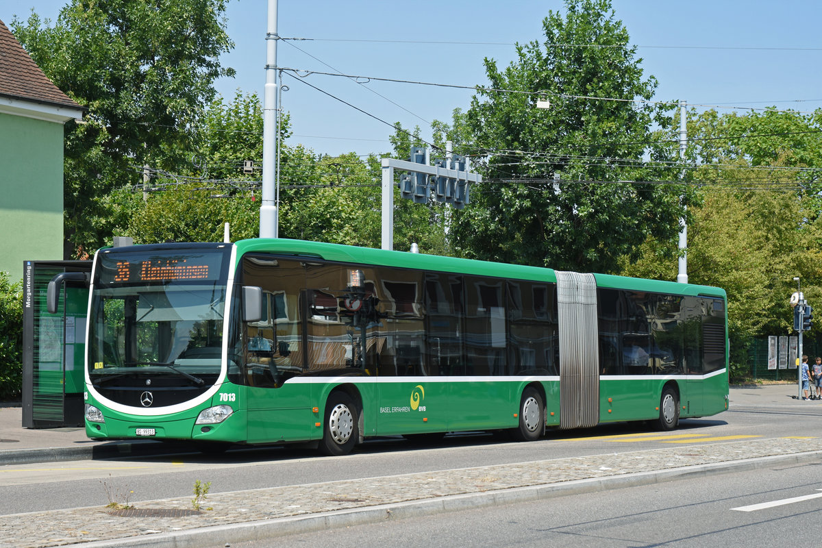 Mercedes Citaro 7013, auf der Linie 36, fährt bei der Haltestelle Morgartenring ein. Die Aufnahme stammt vom 20.07.2018.