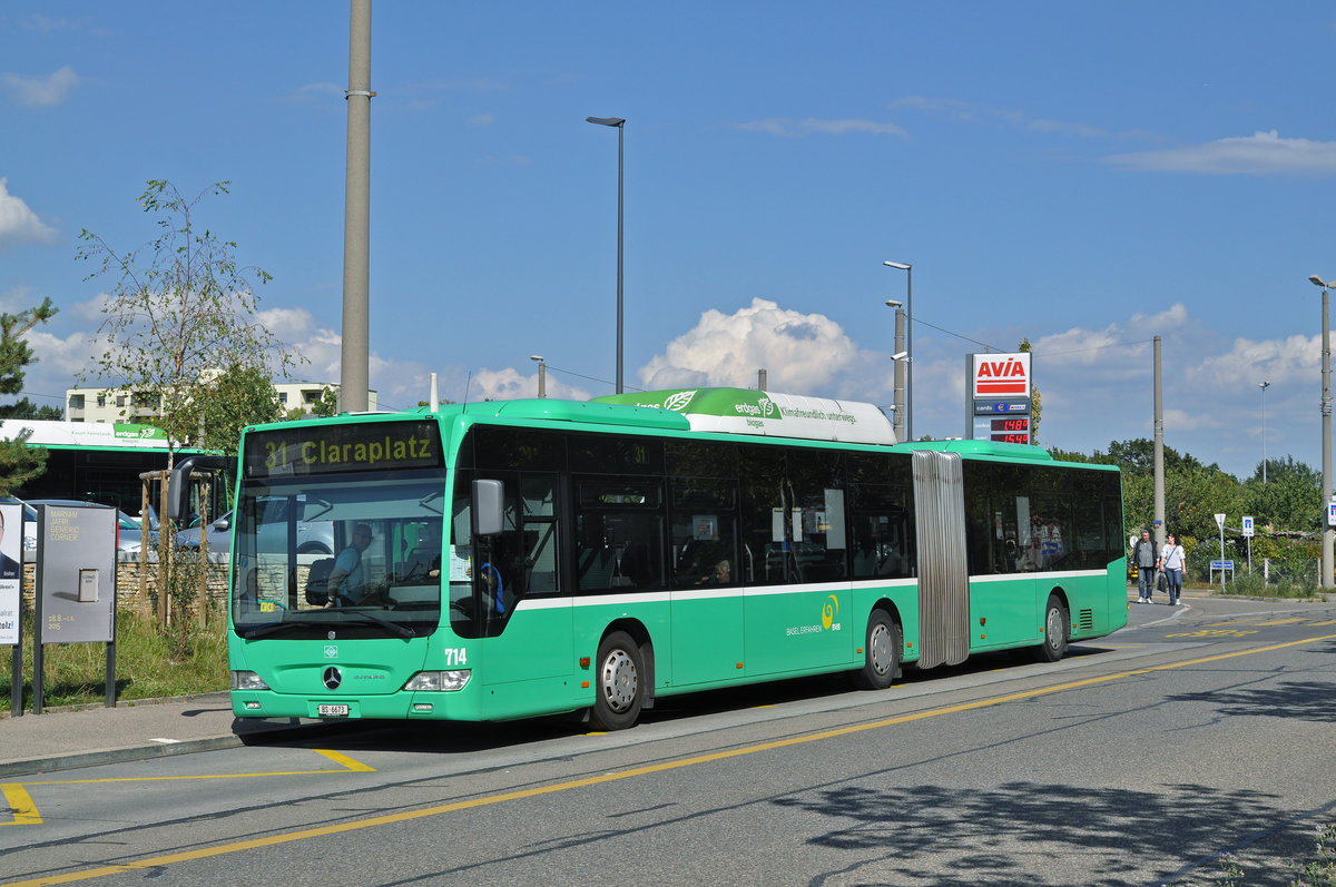Mercedes Citaro 714, auf der Linie 31, bedient die Haltestelle Rankstrasse. Die Aufnahme stammt vom 10.09.2015.