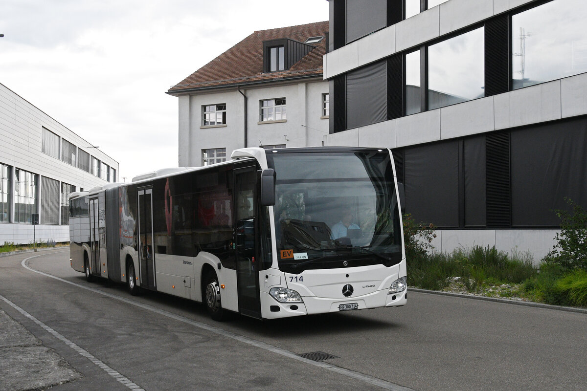 Mercedes Citaro 714 von Intertours, auf der Tramersatzlinie 11, f�hrt am 08.06.2026 durch die Florenzstrasse. Aufnahme Basel.
