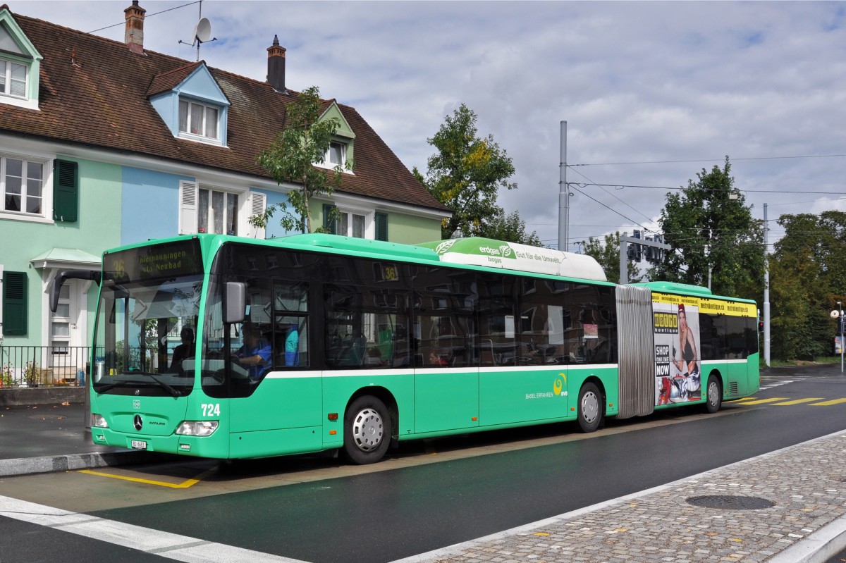 Mercedes Citaro 724 bedient die Haltestelle der Linie 36 am Morgartenring. Die Aufnahme stammt vom 27.08.2014.