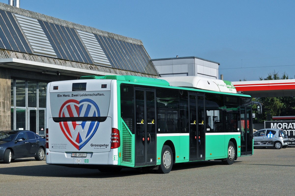 Mercedes Citaro 810 steht auf dem Hof der Garage Rankstrasse. Die Aufnahme stammt vom 21.09.2015.