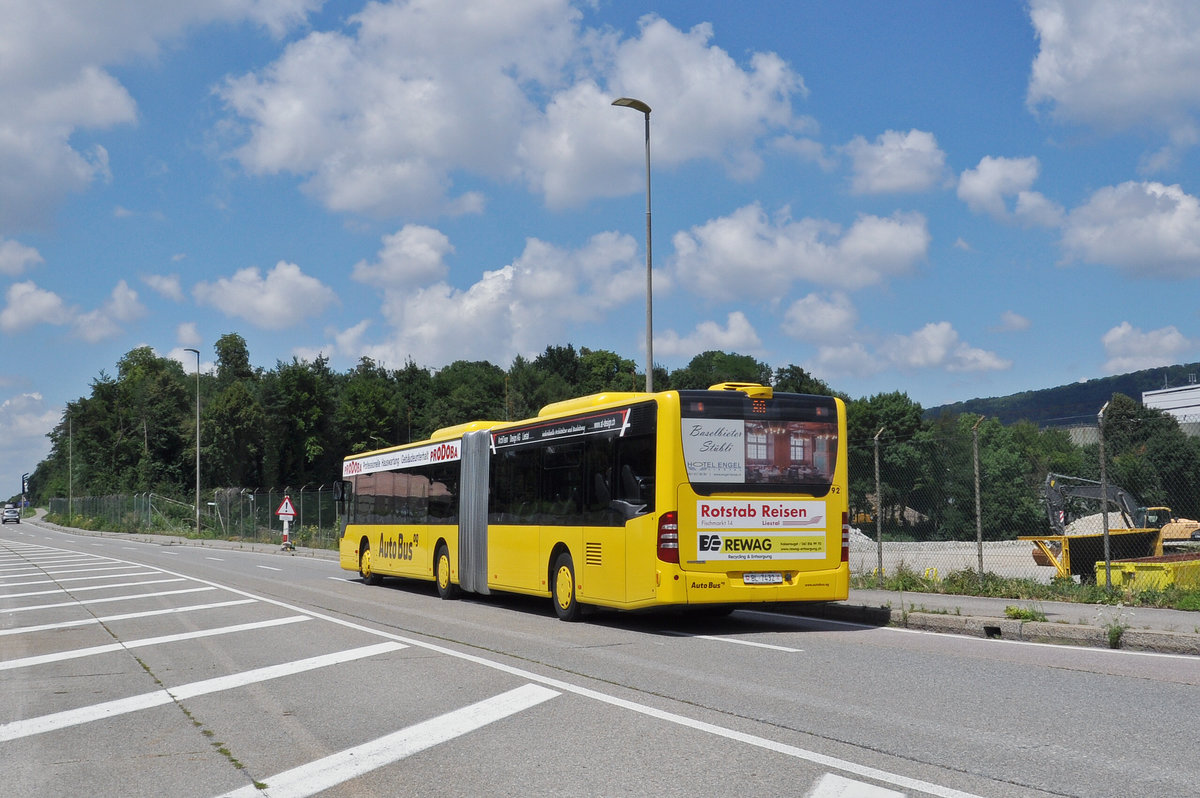 Mercedes Citaro 92 der AAGL, auf der Linie 80 fährt Richtung Haltestelle Waldhaus. Die Aufnahme stammt vom 13.07.2017.