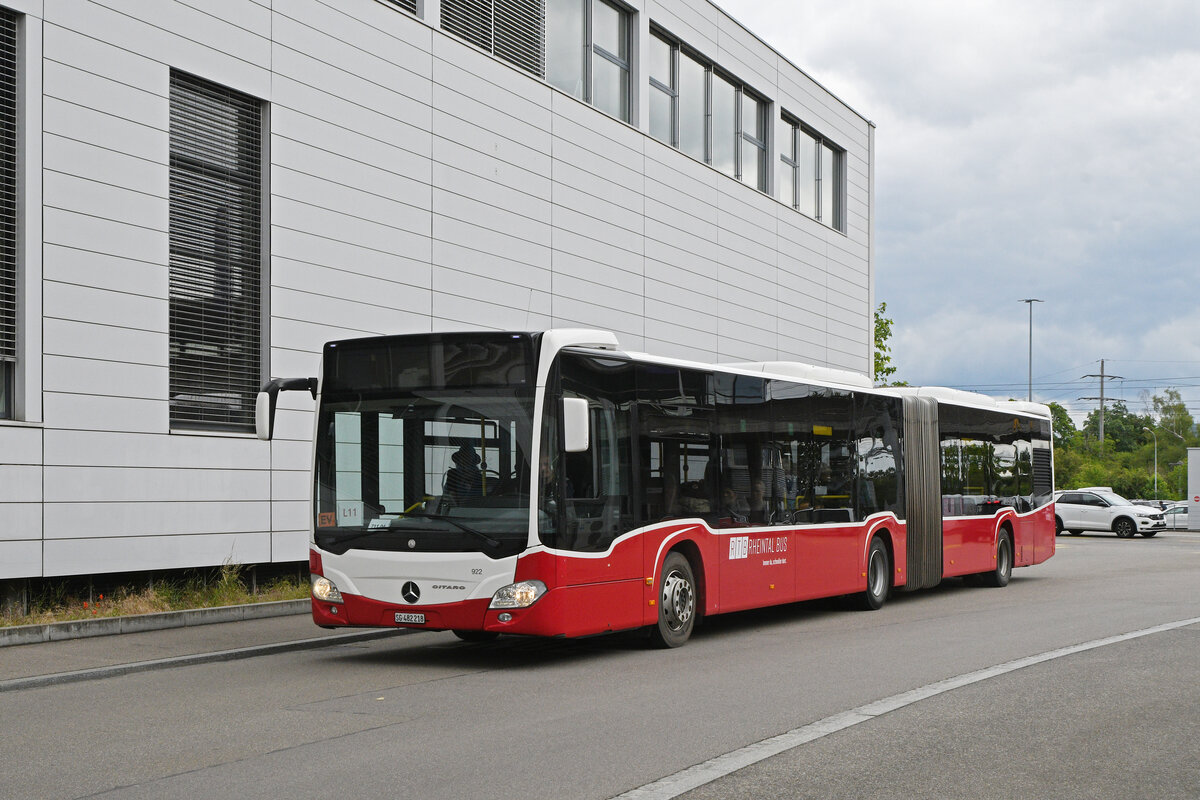 Mercedes Citaro 922 von Rheintalbus, ex. Wiener Linien, auf der Tramersatzlinie 11, f�hrt am 20.05.2026 durch die Florenzstrasse. Aufnahme Basel.