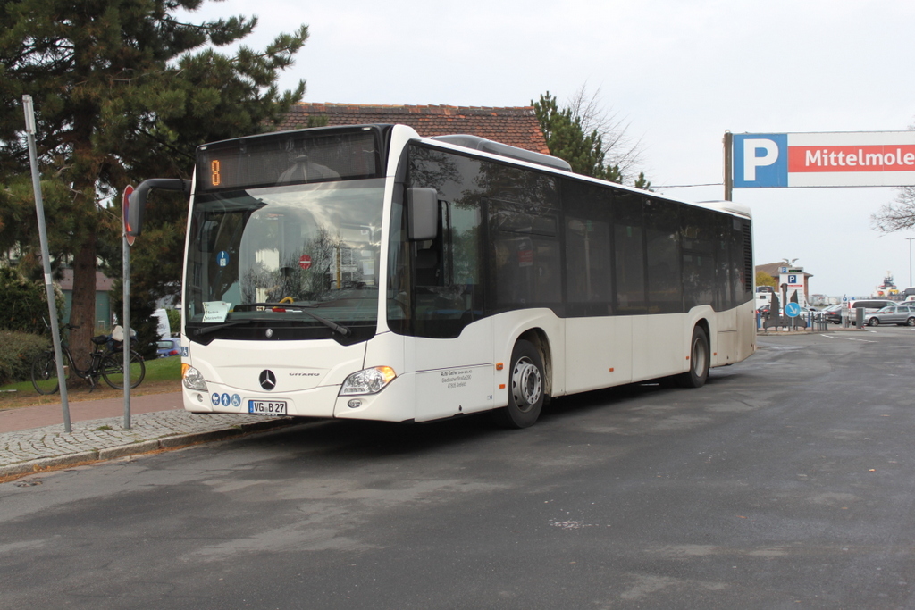 Mercedes Citaro als SEV-Bus von Warnemünde nach Rostock-Marienehe stand am Mittag in Warnemünde.26.10.2018