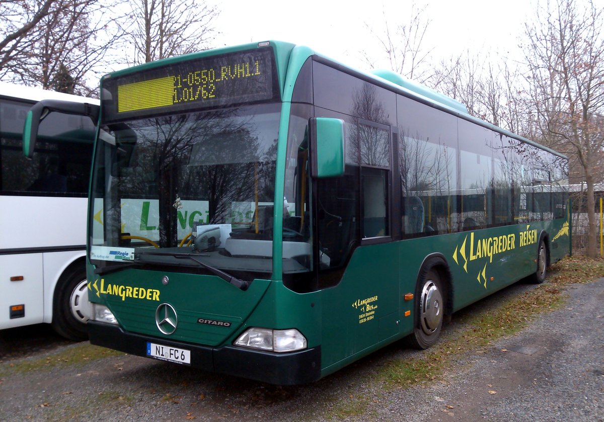 Mercedes Citaro der Firma Langreder, abgestellt in Steimbke. Fahrzeug fährt im Auftrag der RegioBus Hannover. Aufgenommen am 01.12.2014