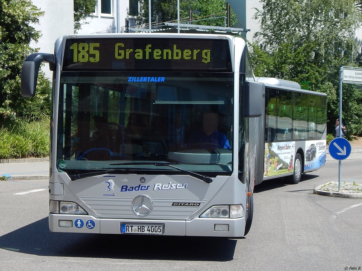 Mercedes Citaro I von Bader Reisen aus Deutschland in Nürtingen am 20.06.2018