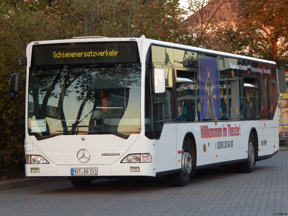 Mercedes Citaro I von B.B.-Reisen aus Deutschland in Neubrandenburg am 18.09.2018