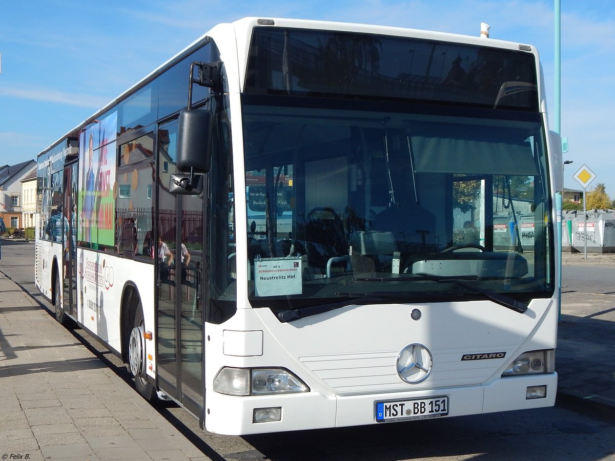 Mercedes Citaro I von B.B.-Reisen aus Deutschland in Neubrandenburg am 18.09.2018
