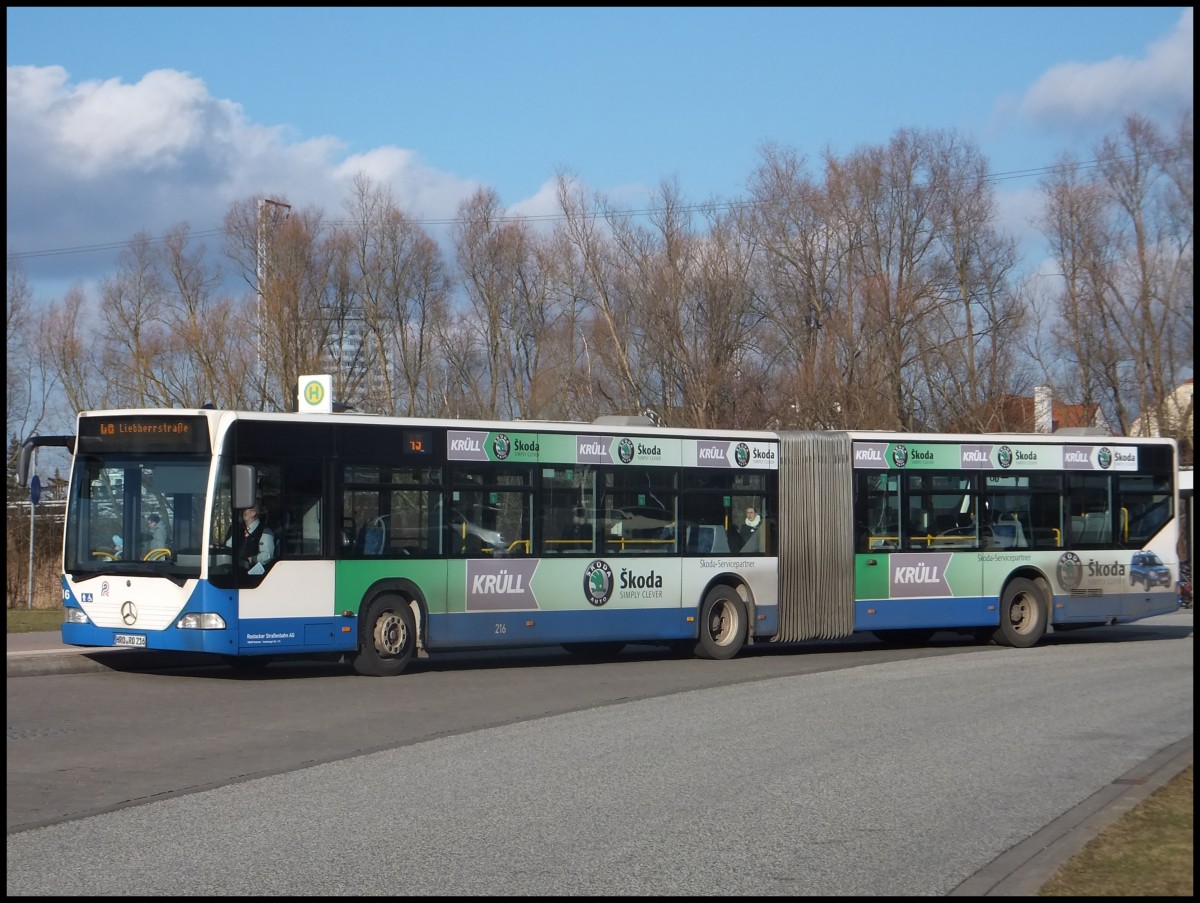 Mercedes Citaro I der Rostocker Straenbahn AG in Rostock am 12.02.2014