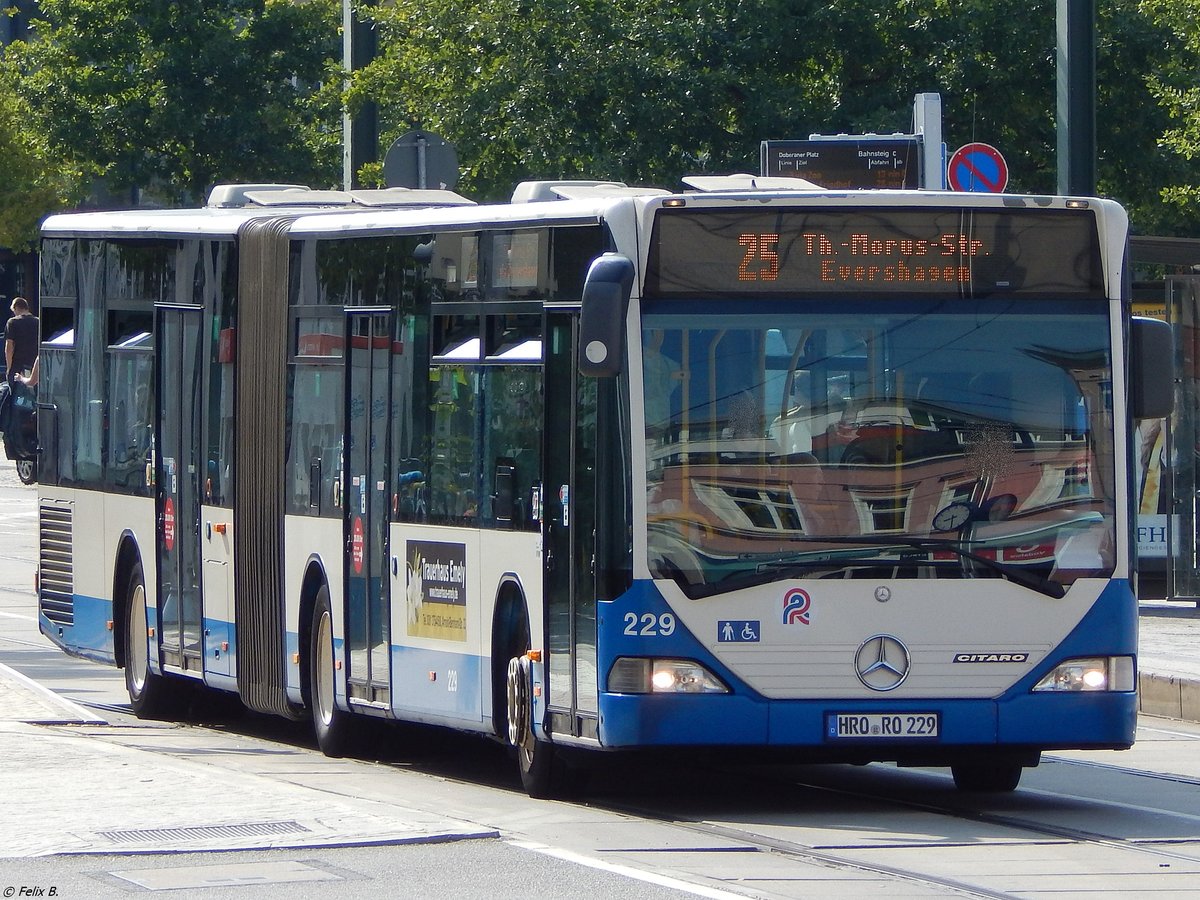 Mercedes Citaro I der Rostocker Straßenbahn AG in Rostock am 19.08.2018