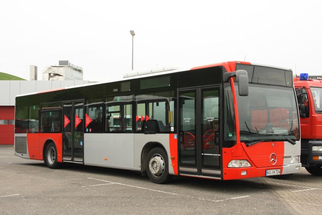 Mercedes Citaro I  Verkehrsbetriebe Karlsruhe ,  20 Jahre KVV  und Tag der offenen Tür bei den VBK, Karlsruhe 25.04.2015