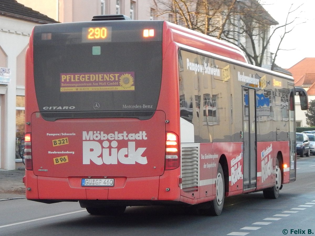 Mercedes Citaro II LE Ü von Regionalbus Rostock in Güstrow am 14.12.2016