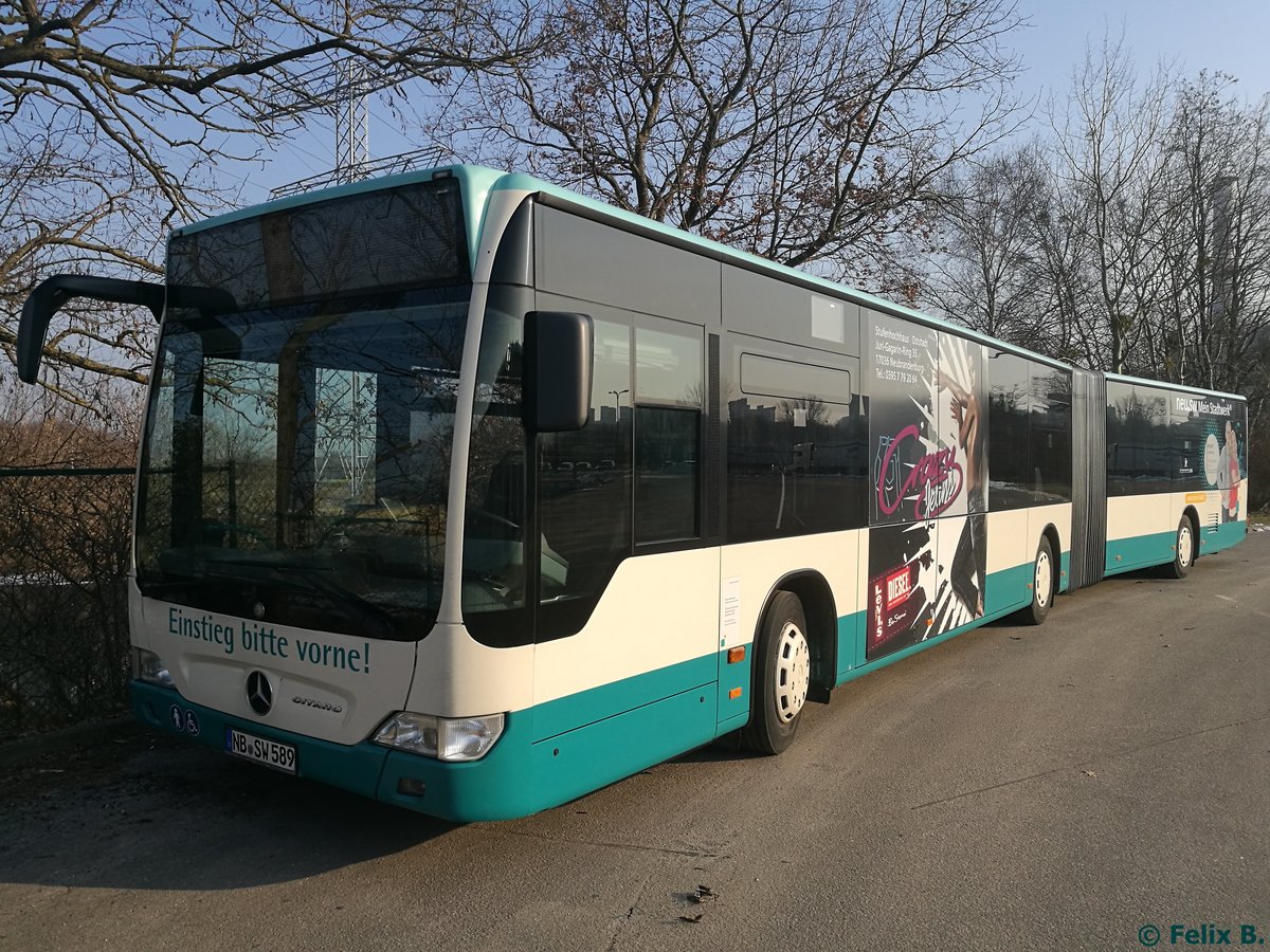 Mercedes Citaro II der Neubrandenburger Verkehrsbetriebe in Neubrandenburg am 10.02.2017