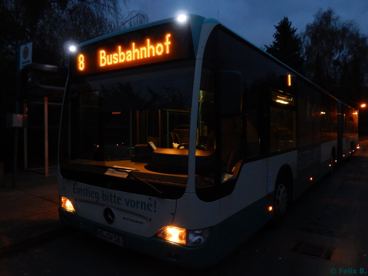 Mercedes Citaro II der Neubrandenburger Verkehrsbetriebe in Neubrandenburg am 24.03.2017