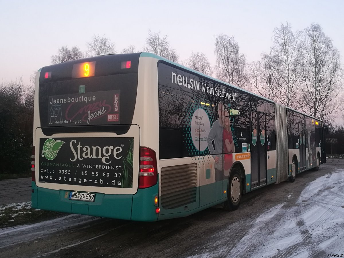 Mercedes Citaro II der Neubrandenburger Verkehrsbetriebe in Neubrandenburg am 07.02.2018