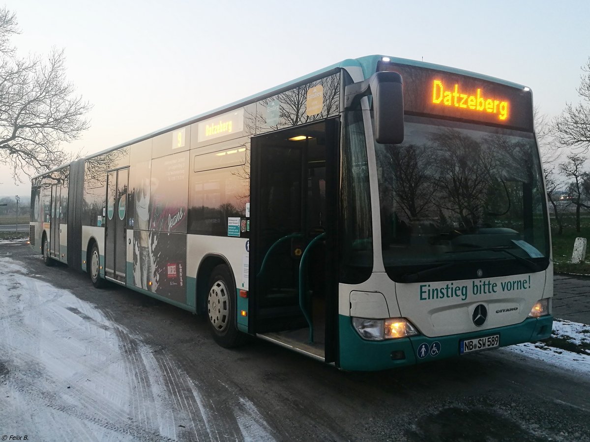 Mercedes Citaro II der Neubrandenburger Verkehrsbetriebe in Neubrandenburg am 07.02.2018