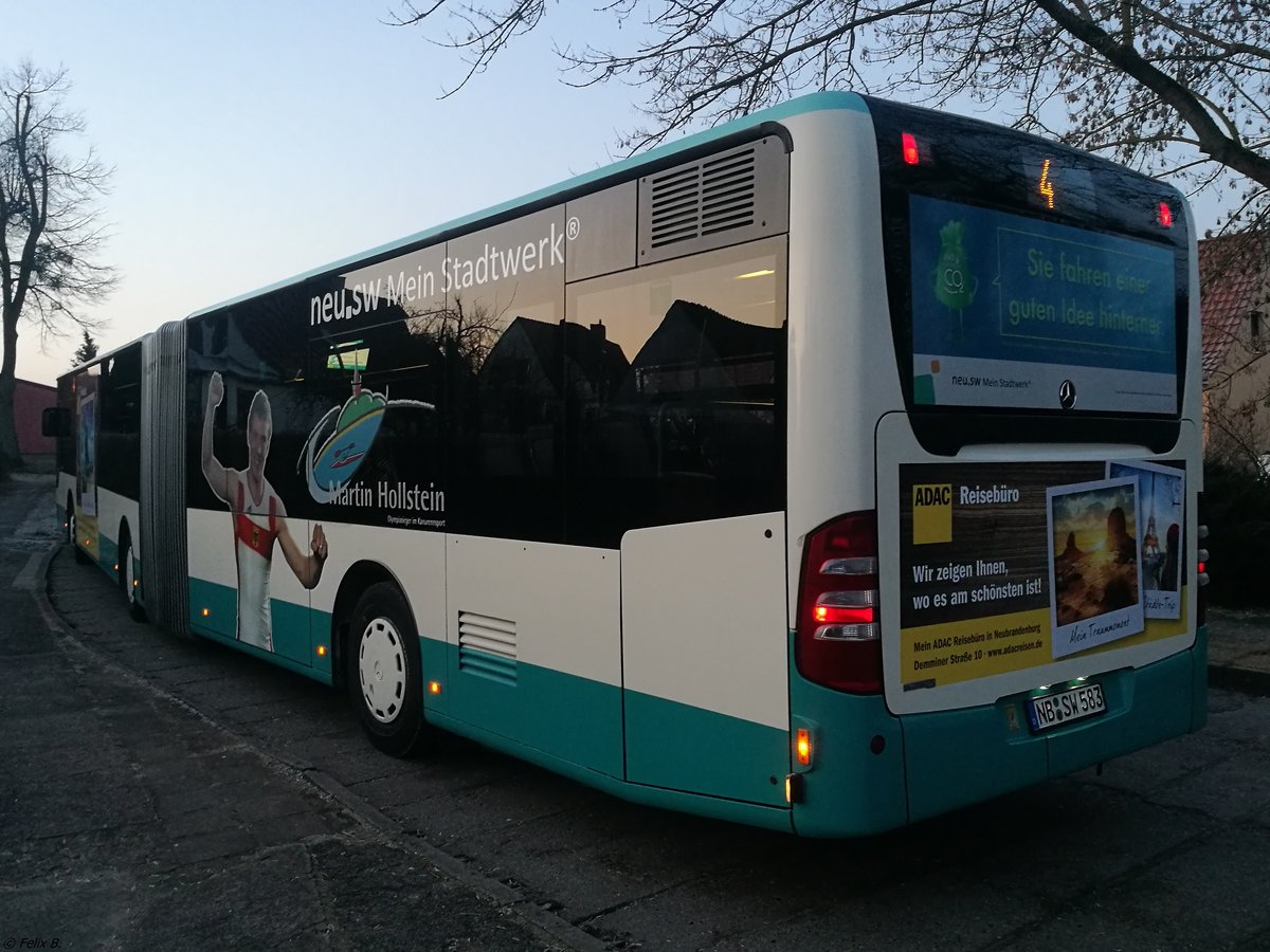 Mercedes Citaro II der Neubrandenburger Verkehrsbetriebe in Neubrandenburg am 19.02.2018