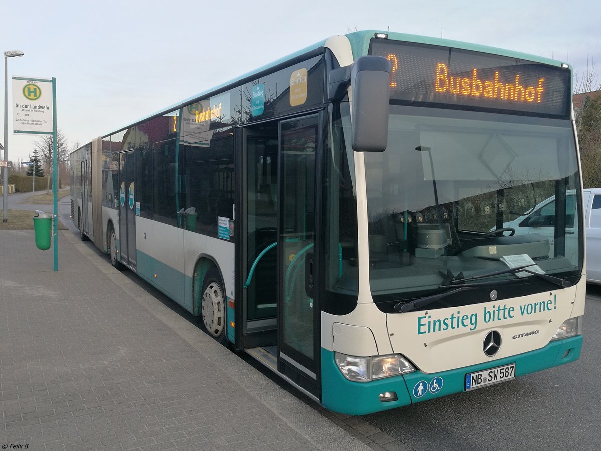 Mercedes Citaro II der Neubrandenburger Verkehrsbetriebe in Neubrandenburg am 14.03.2018