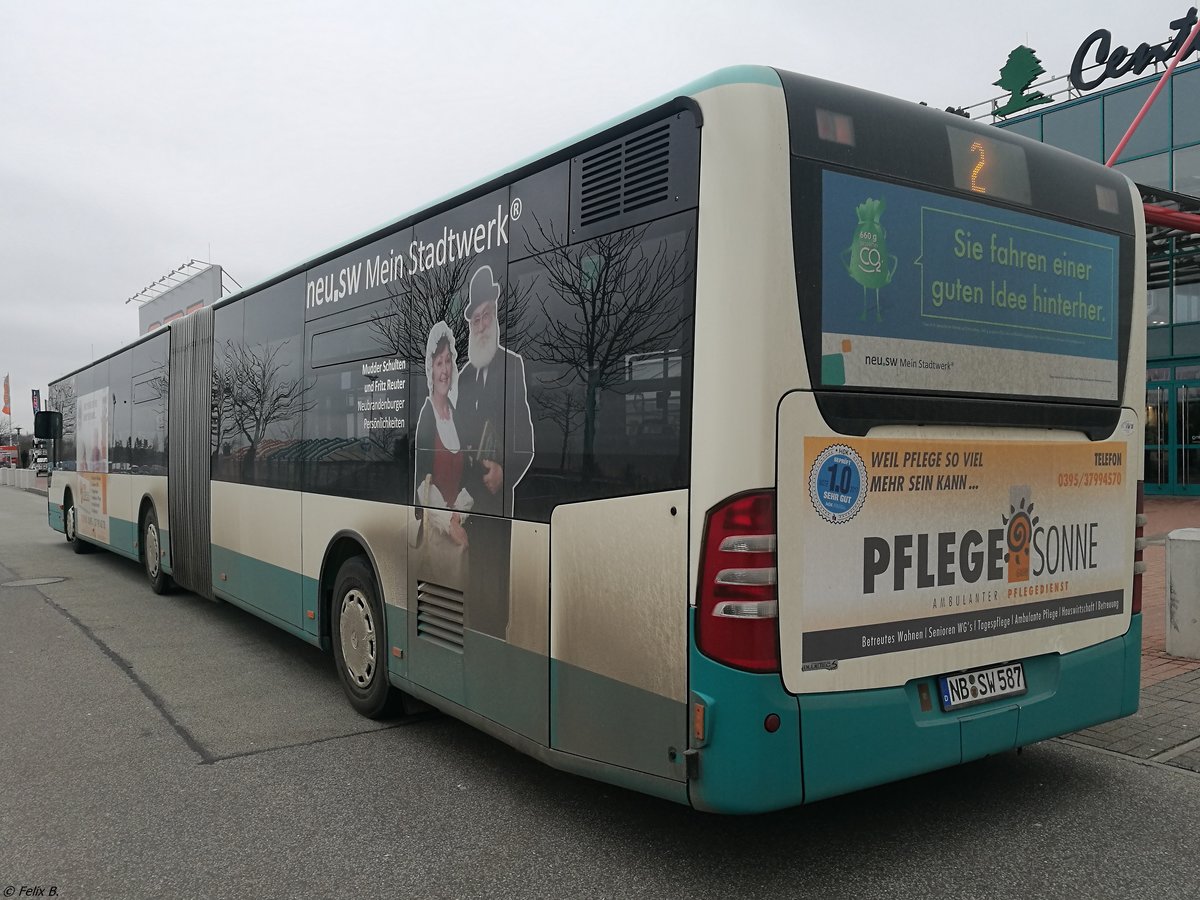 Mercedes Citaro II der Neubrandenburger Verkehrsbetriebe in Neubrandenburg am 14.03.2018