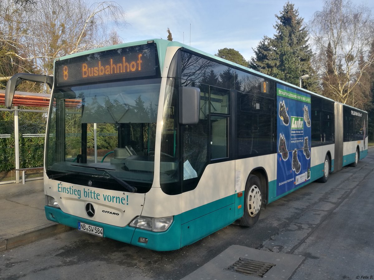 Mercedes Citaro II der Neubrandenburger Verkehrsbetriebe in Neubrandenburg am 18.03.2018