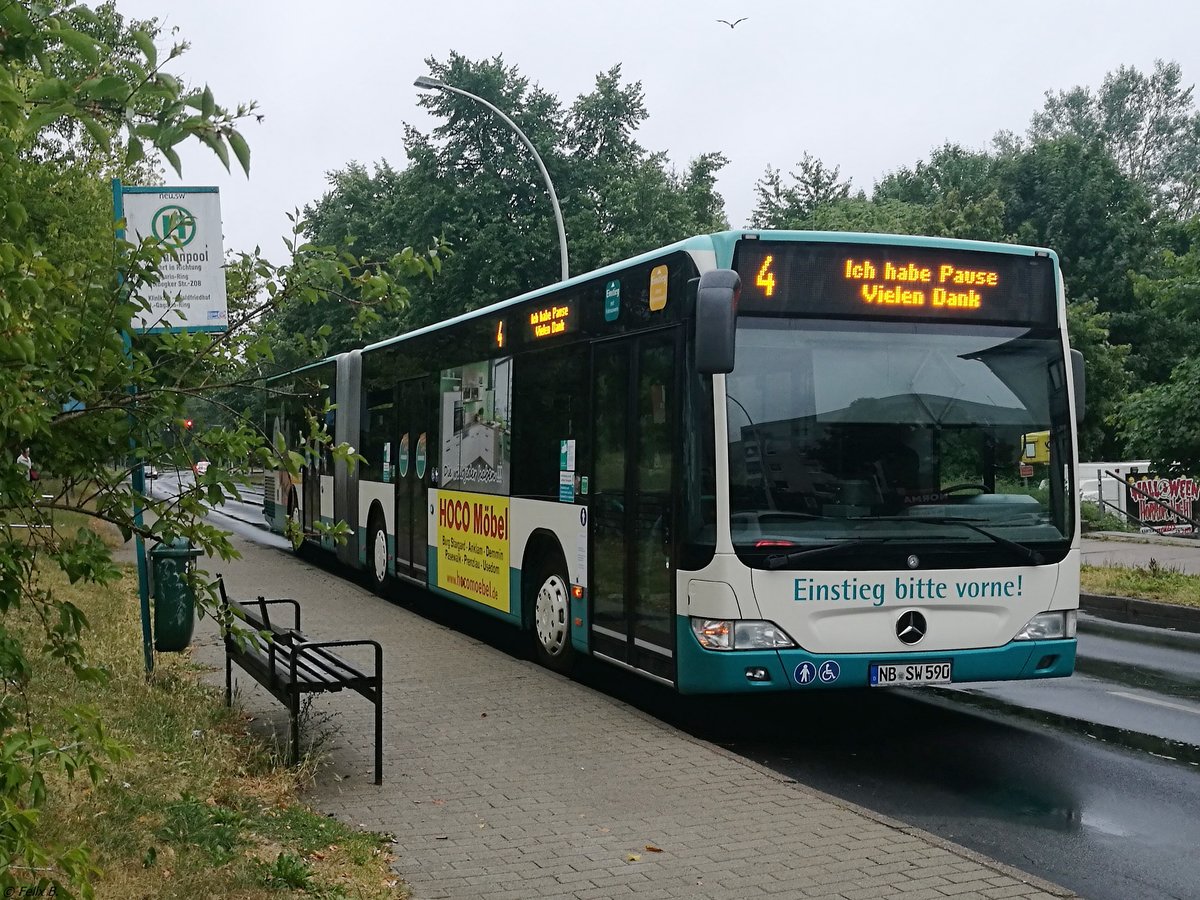 Mercedes Citaro II der Neubrandenburger Verkehrsbetriebe in Neubrandenburg am 10.07.2018