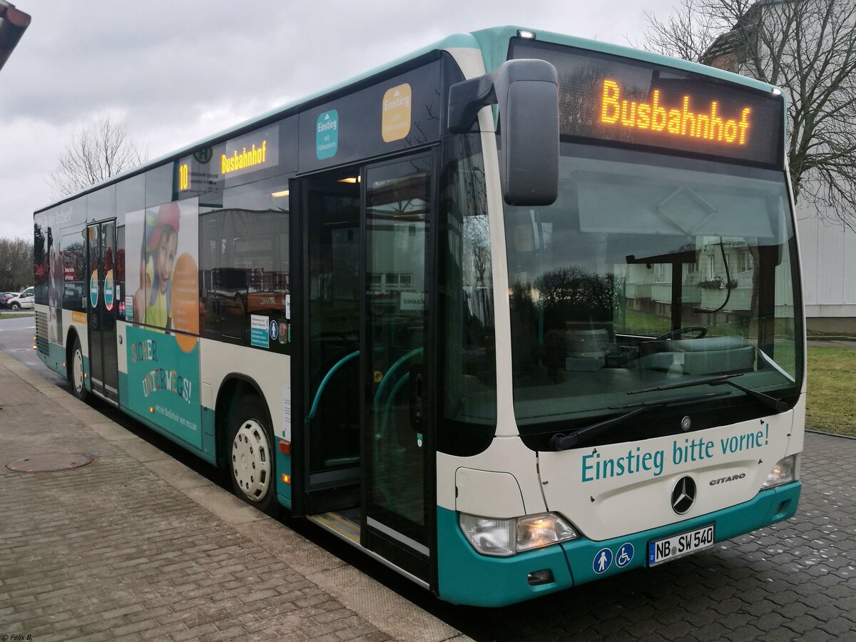 Mercedes Citaro II der Neubrandenburger Verkehrsbetriebe in Neubrandenburg am 29.01.2018
