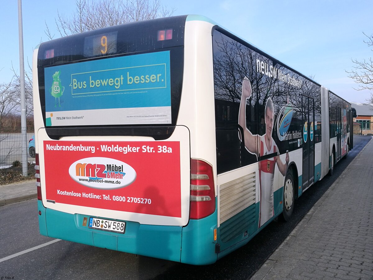 Mercedes Citaro II der Neubrandenburger Verkehrsbetriebe in Neubrandenburg am 05.03.2018