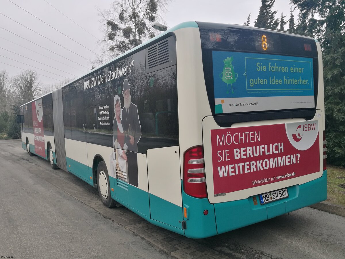 Mercedes Citaro II der Neubrandenburger Verkehrsbetriebe in Neubrandenburg am 15.02.2018