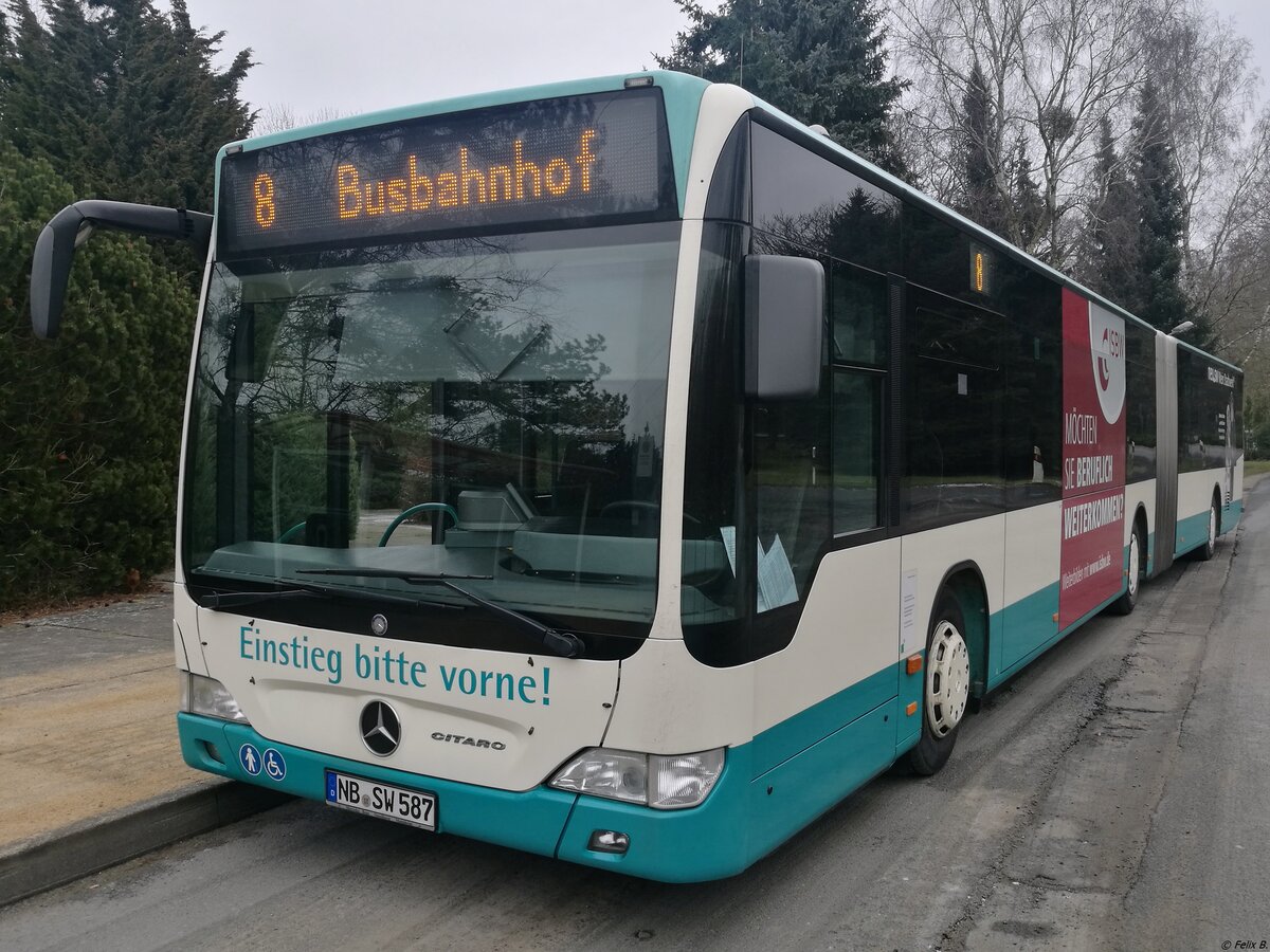 Mercedes Citaro II der Neubrandenburger Verkehrsbetriebe in Neubrandenburg am 15.02.2018