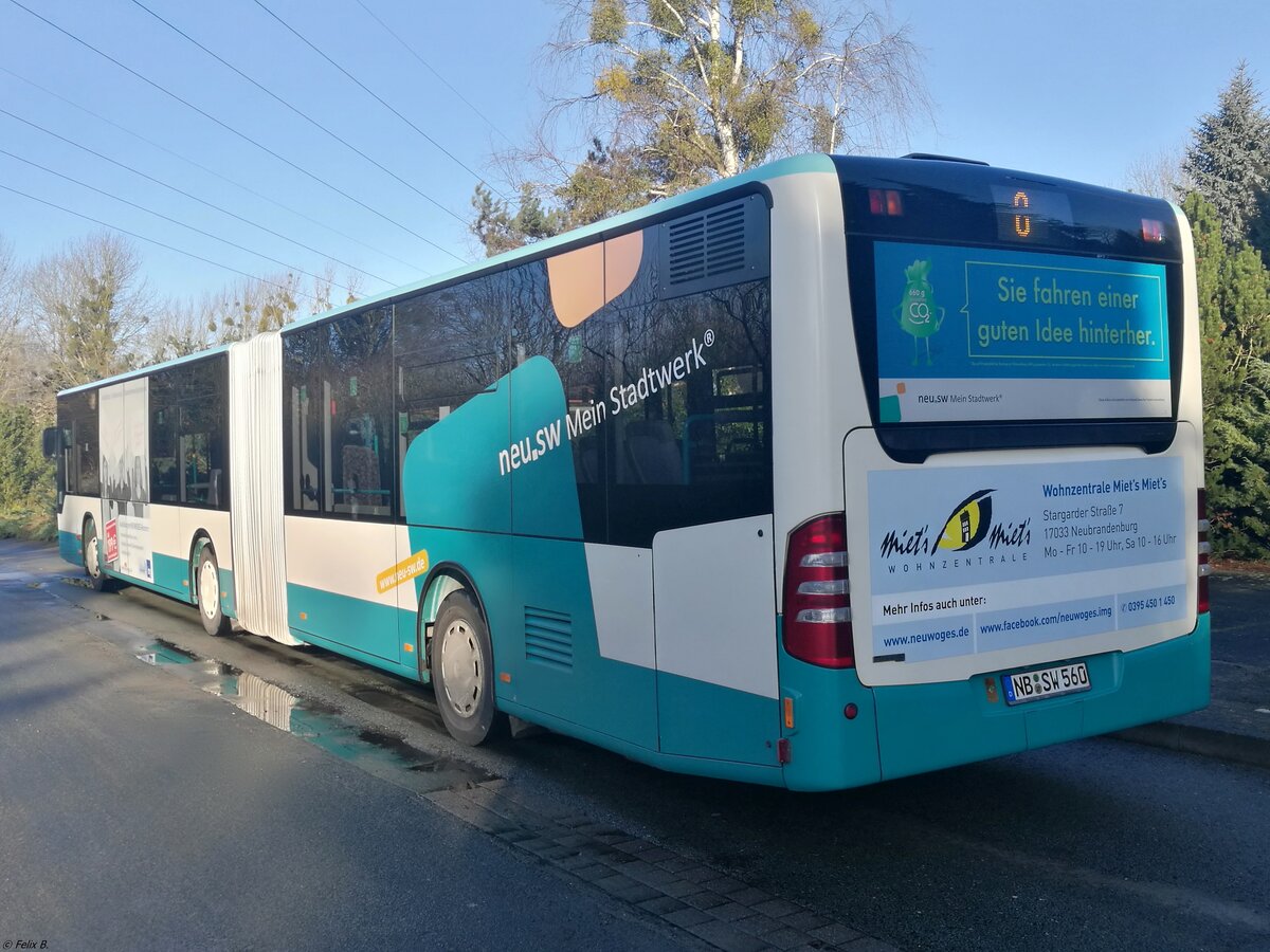 Mercedes Citaro II der Neubrandenburger Verkehrsbetriebe in Neubrandenburg am 01.02.2018