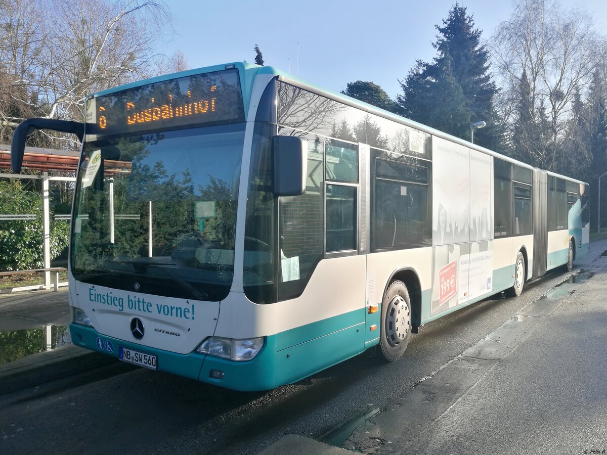 Mercedes Citaro II der Neubrandenburger Verkehrsbetriebe in Neubrandenburg am 01.02.2018