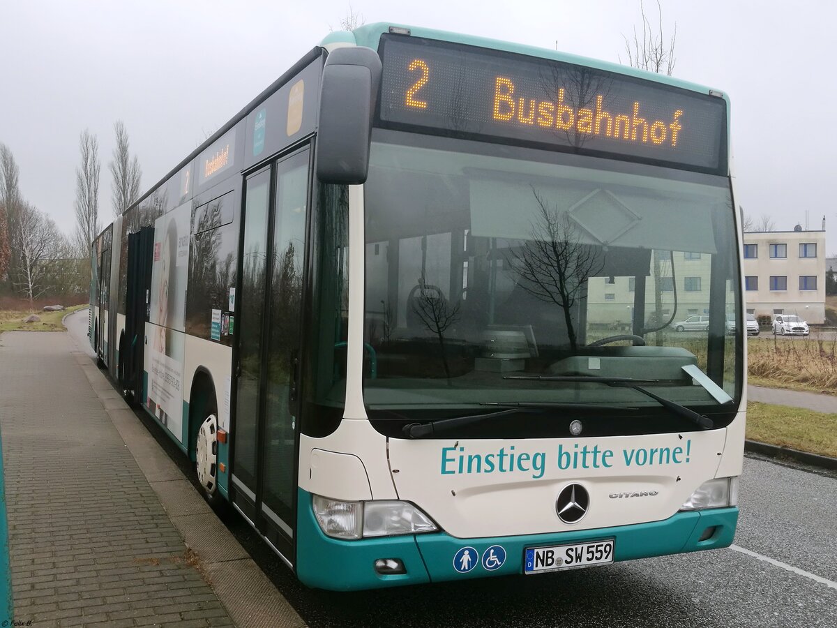 Mercedes Citaro II der Neubrandenburger Verkehrsbetriebe in Neubrandenburg am 31.01.2018