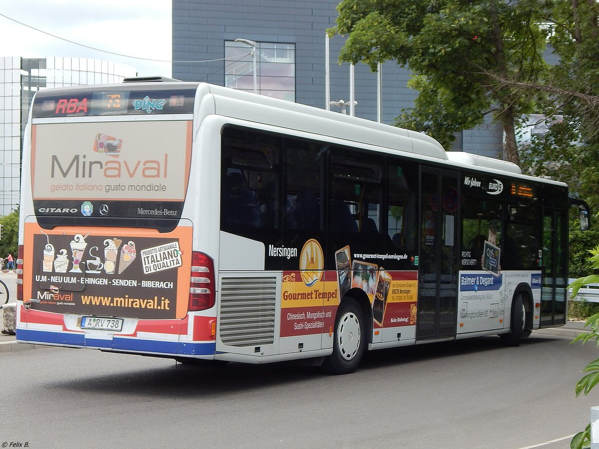 Mercedes Citaro II von Regionalbus Augsburg in Ulm am 19.06.2018