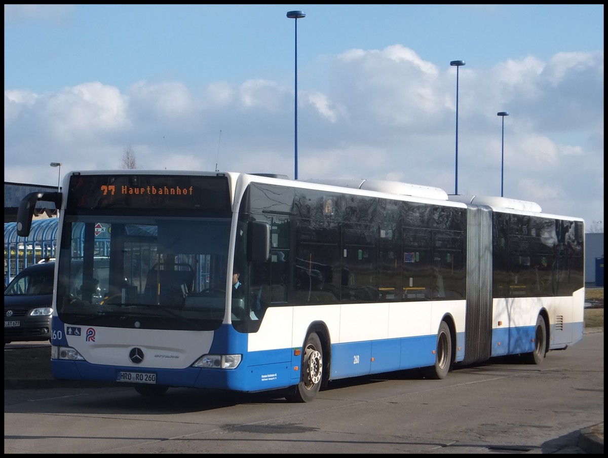 Mercedes Citaro II der Rostocker Straenbahn AG in Rostock am 12.02.2014