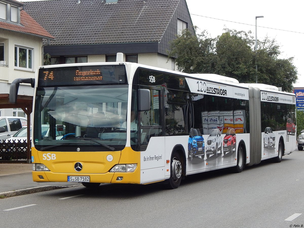 Mercedes Citaro II der SSB in Bernhausen am 17.06.2018