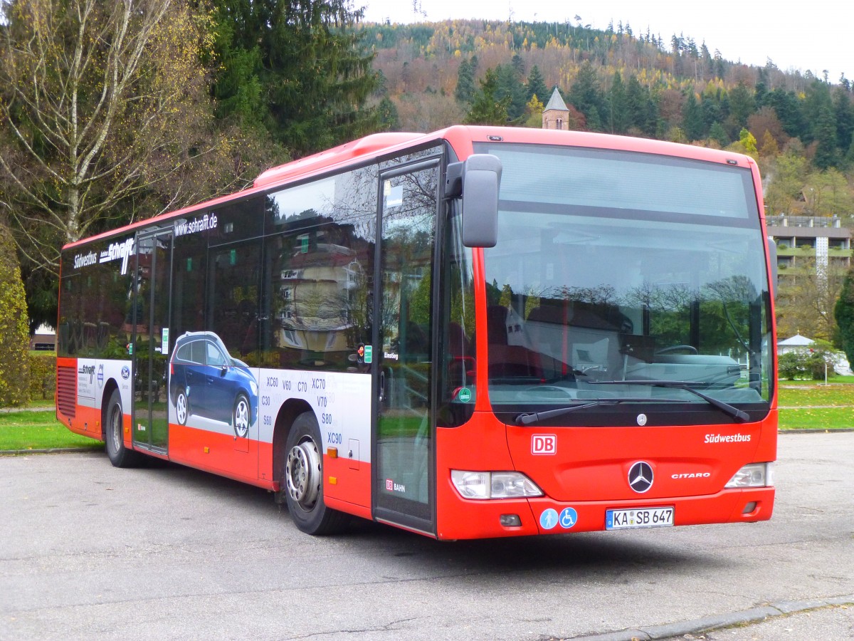 Mercedes Citaro II Ü  Südwestbus , Bad Herrenalb 15.11.2014