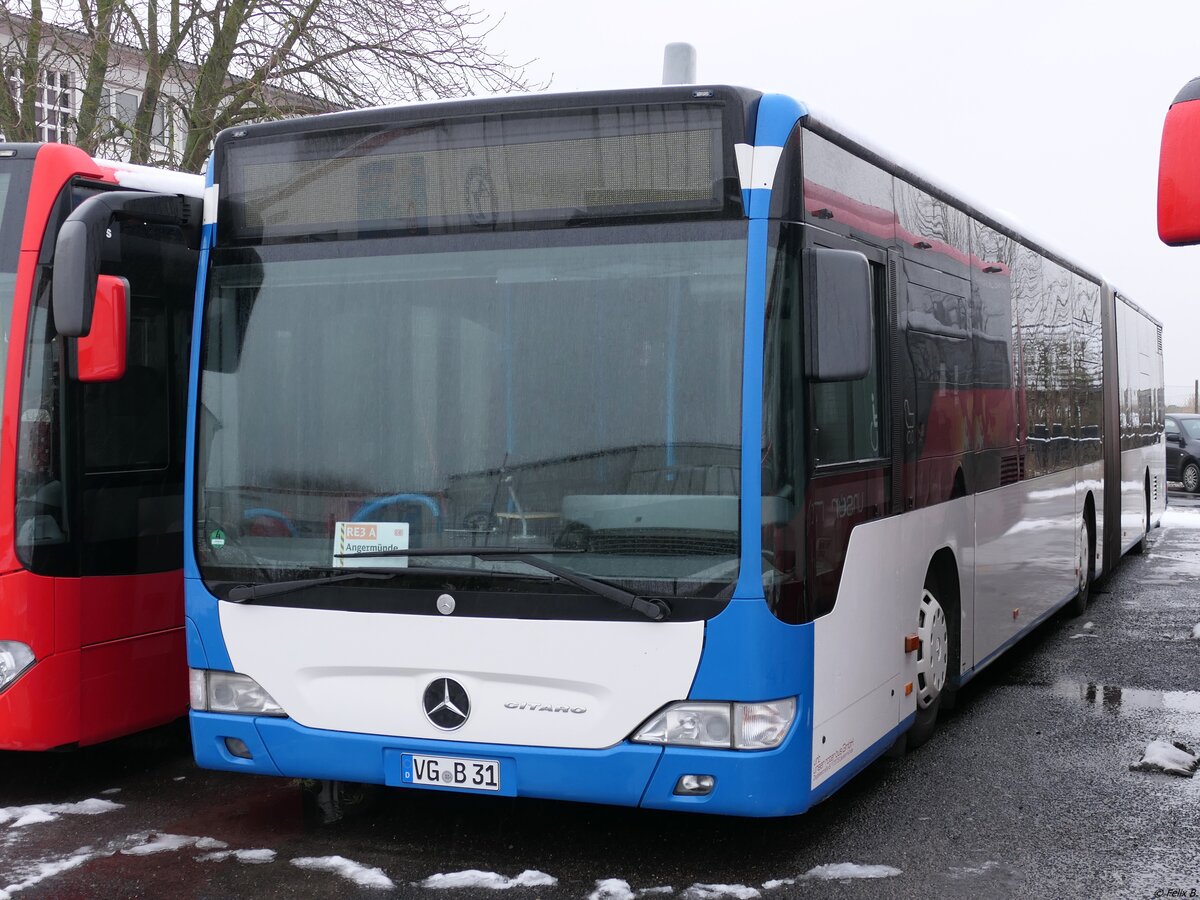 Mercedes Citaro II von URB aus Deutschland (ex Stadtwerke Heilbronn - Wagen 47) in Ueckermünde am 12.12.2021