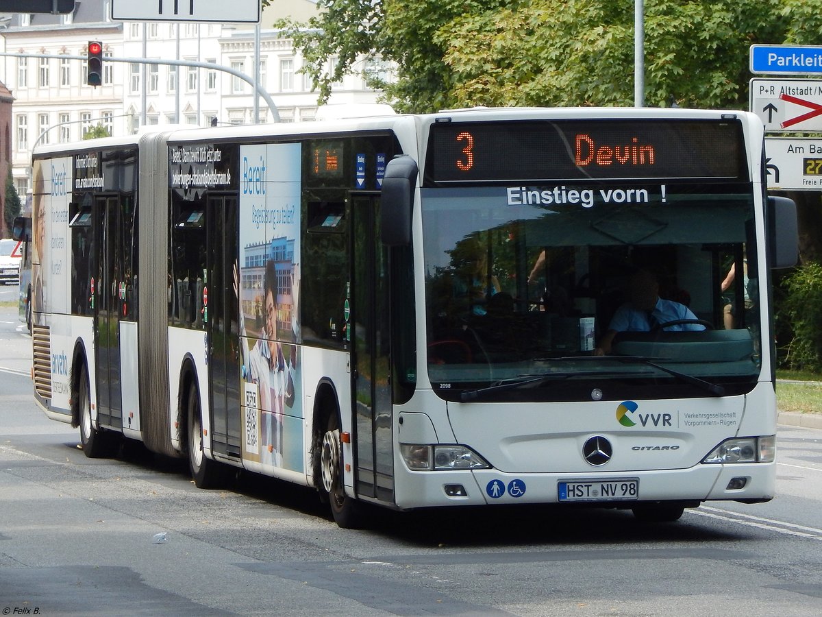 Mercedes Citaro II der VVR in Stralsund am 22.07.2018