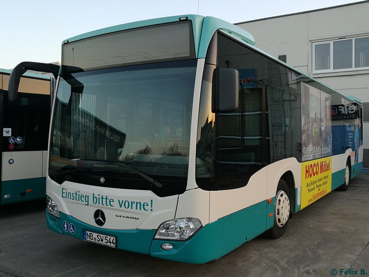 Mercedes Citaro III der Neubrandenburger Verkehrsbetriebe in Neubrandenburg am 27.01.2017