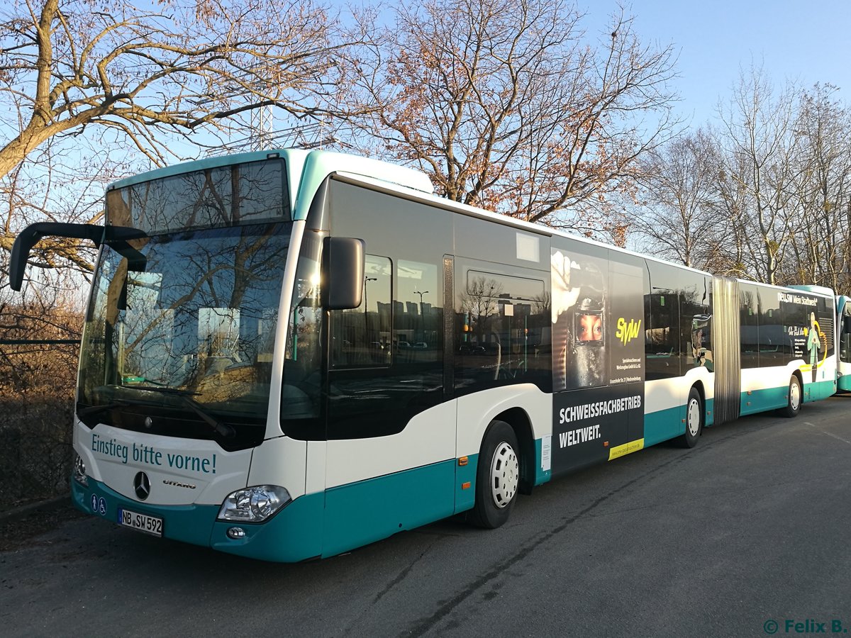 Mercedes Citaro III der Neubrandenburger Verkehrsbetriebe in Neubrandenburg am 27.01.2017