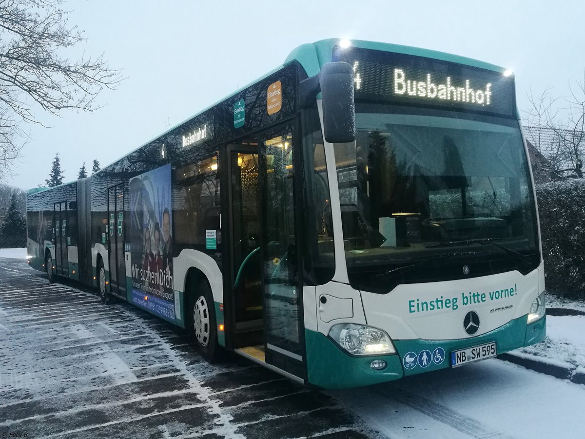 Mercedes Citaro III der Neubrandenburger Verkehrsbetriebe in Neubrandenburg am 07.02.2018 