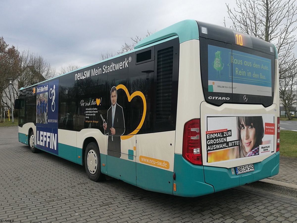 Mercedes Citaro III der Neubrandenburger Verkehrsbetriebe in Neubrandenburg am 11.04.2018