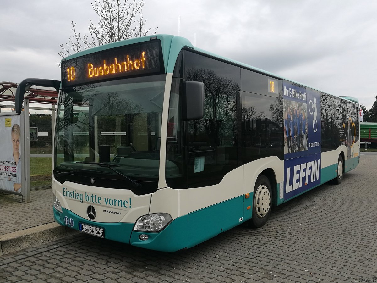 Mercedes Citaro III der Neubrandenburger Verkehrsbetriebe in Neubrandenburg am 11.04.2018