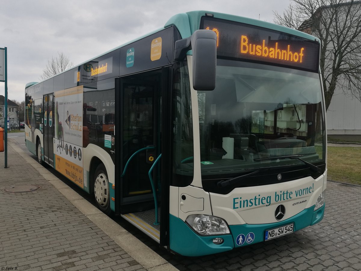 Mercedes Citaro III der Neubrandenburger Verkehrsbetriebe in Neubrandenburg am 11.04.2018